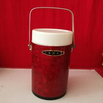 Old lunch box insulation drum old aluminum leather tip beam insulation lunch box folk nostalgic collection movie props