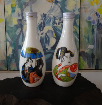 Bottle collection for foreign bottle imitation glass bottle Japanese Korean floating figure bottle vase physical photo