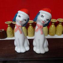 Ceramic dog furnished porcelain playing single dog 90s nostalgia collection of antique all the price