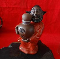 Zhong Kui Shunxin wine bottle figure shape wine bottle purple sand hanging glaze old wine bottle ornaments with original box full-product physical photo