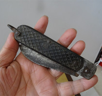 Old electrical knife in the last century Double Deer brand round belly thick steel old knife folk old tools nostalgic collection props physical photos