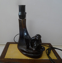 Old lamp holder collection of ceramic lamp holder after Cultural Revolution Monkey Sauce Glazed Lamp Holder In Kind Photos Nostalgia Collection Movie Props