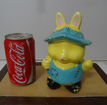 Rogue rabbit savings tank savings jar Xiaozhong rabbit porcelain piece old toy used worn and tear physical picture shipped