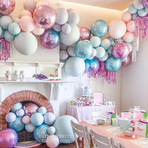 4D aluminum film colorful balloon birthday party layout decoration Baby Full Moon 100 days childrens year color dress