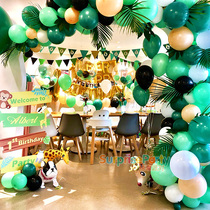 ins green latex balloon Forest color line Christmas decoration balloon birthday party arrangement holiday supplies