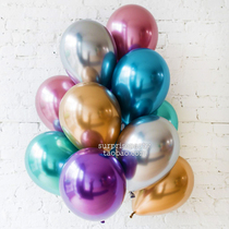 11 inch metallic latex balloon thickened pearlescent metal chrome gold Photo Wedding birthday party decoration balloon