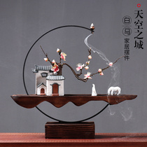New Chinese ornaments porch creative living room home accessories craft TV cabinet Zen modern simple coffee table desktop