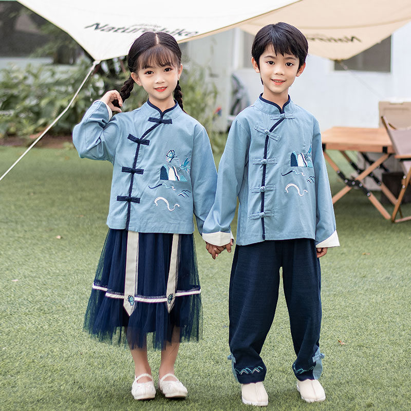 Hanfu Children China Wind Boy Chunqiu Tang Costume Girl Super Fairy Ancient Clothing Little Boy Chinese Performance National Costume