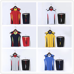 Quick-drying breathable volleyball uniform set for male and female middle school students, young, middle-aged and elderly V-neck volleyball jerseys, training and competition team uniforms