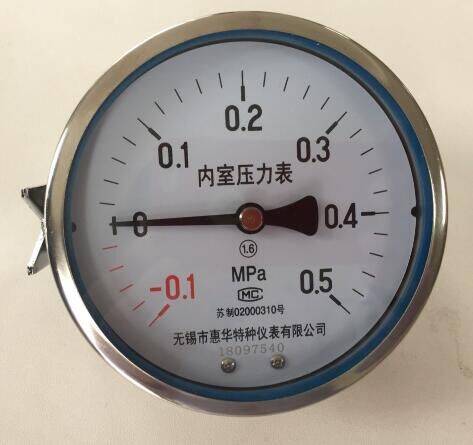 Wuxi Huihua Special Instrument Instrument Pressure Watch-0 1-0 5MPa jacket pressure watch