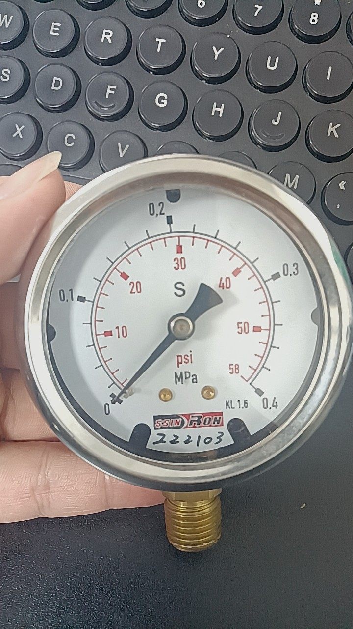 苏州新源特种仪表径向压力表0-0.4MPa ,0-58PSi,Y60的M14*1.5