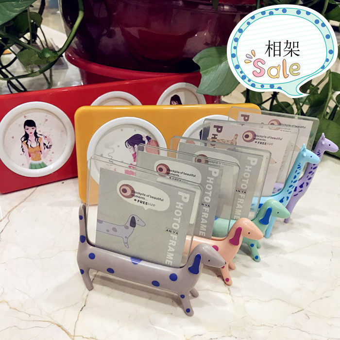 Anya Creative Personality Children's Photo Frame Cute Cartoon Giraffe Dalmatians and Other Photo Frames Made of Plastic Glass