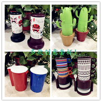 Anya Creative kettle set Facebook Fish Cactus Rainbow set cup Home office drink water Tea coffee