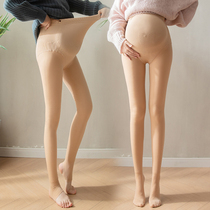 Pregnant women in autumn and winter are comfortable fashionable and versatile tall and slimming medium-thick velvet water-gloss socks anti-snapping stockings for bare legs