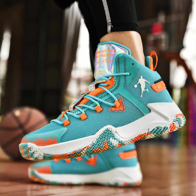 2022 new spring and autumn youth shock-absorbing basketball shoes mesh practical training sneakers for big children wear-resistant sports shoes