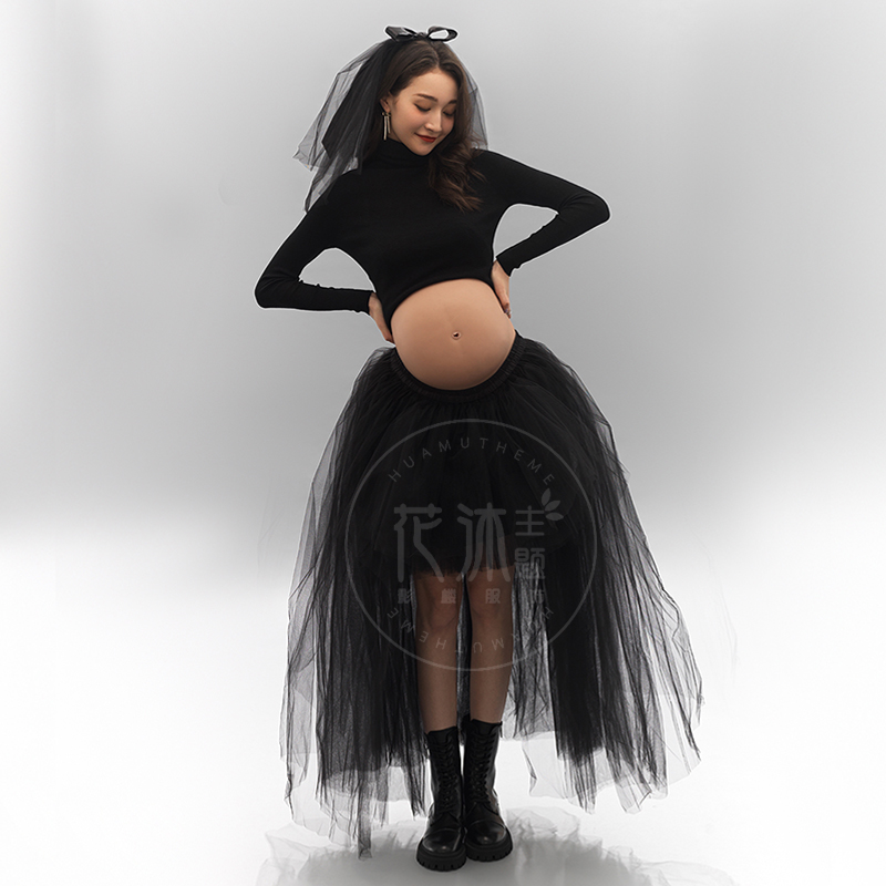 980 Huamu new photo studio pregnant women photo clothing fashion sexy pregnant belly photo photography clothes rental