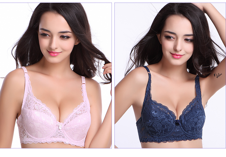 Mùa hè siêu mỏng áo ngực nữ breathable bra ren sexy kích thước lớn đồ lót mà không sponge thu thập điều chỉnh áo ngực