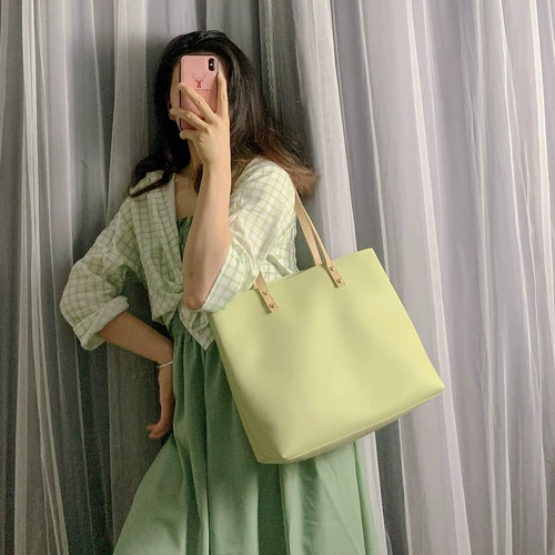 Вместительная и большая универсальная модная сумка на одно плечо, в корейском стиле