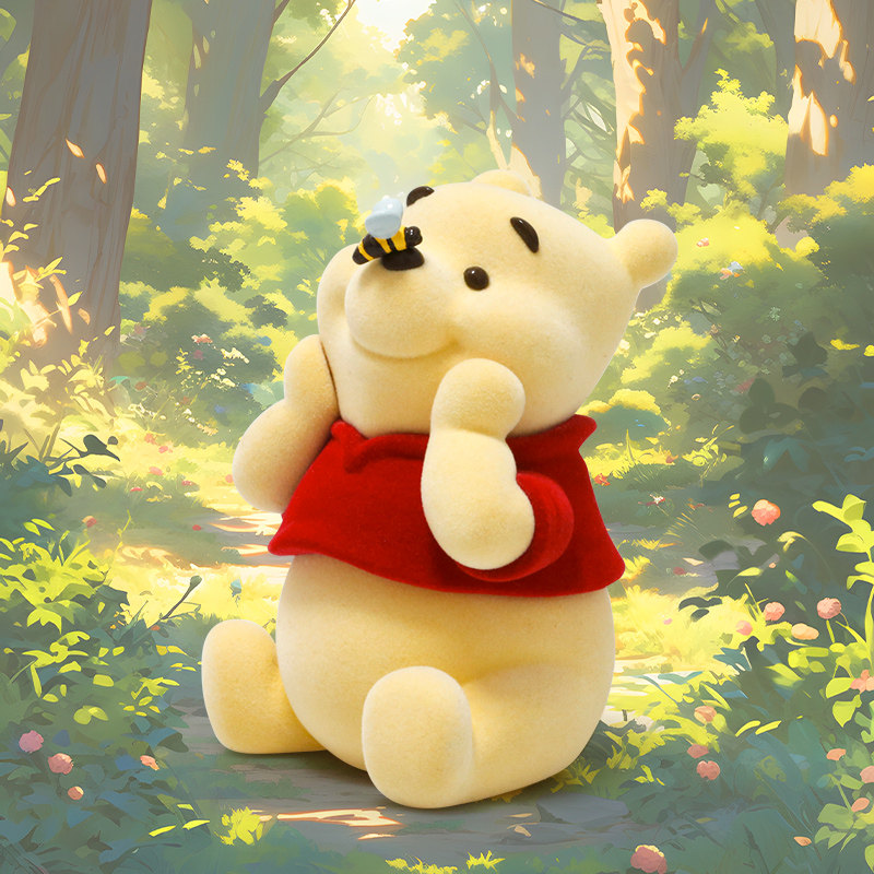 Disney rasmiy Vinni Puh Asal Sweetheart flocking to'plami model uy bezak bezaklar tug'ilgan kuni sovg'a