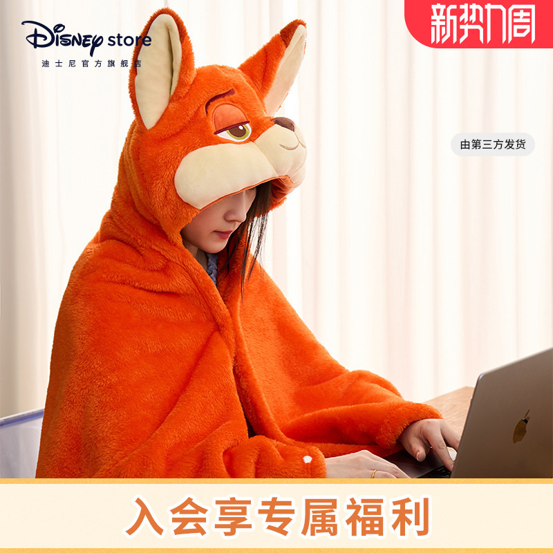 Disney Official Zootopia Judy and Nick Double-Sided Fleece Doll Cape Shawl Blanket Office Cape