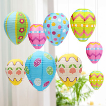 Easter decoration egg rabbit creative color egg-shaped lantern pendant shop shopping mall activity decoration decoration