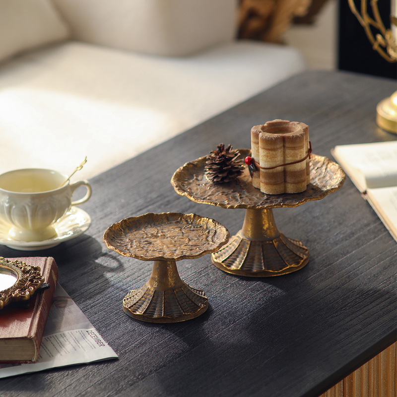 American-Style Vintage Iron Art Fruit Tray Set for Living Room, Dining Room, Fruit Plate, Coffee Shop, Christmas Decoration, Photography Prop