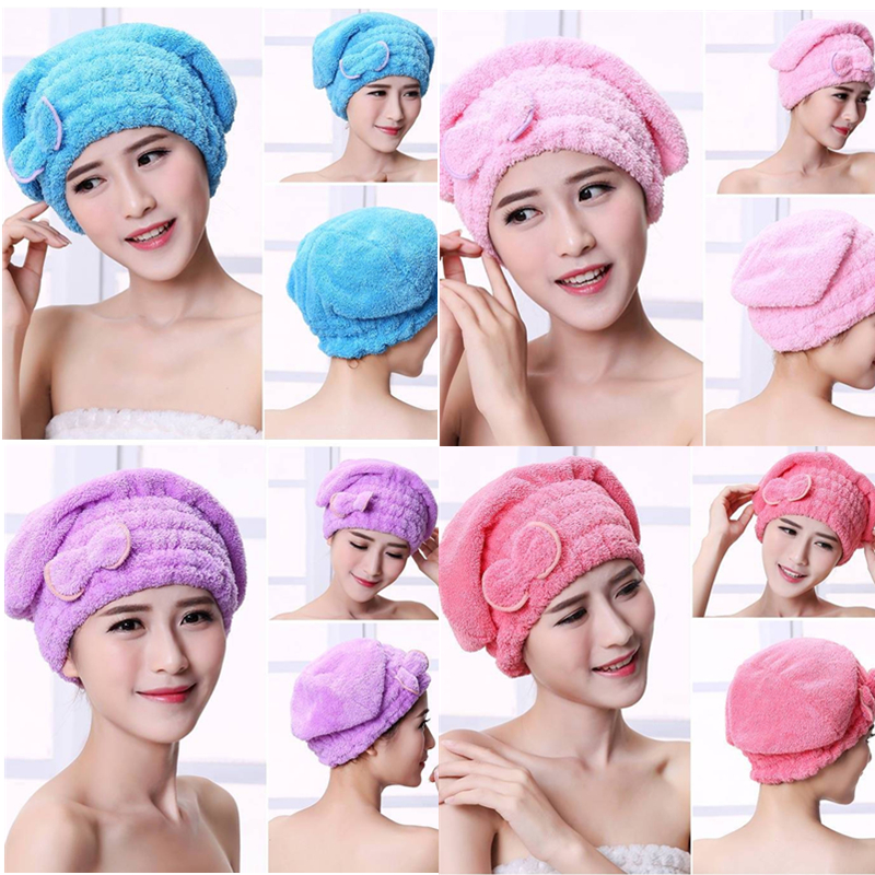 Student Bath Cap Woman Wash Head Dry Hair Hat Dorm Room Quick Dry Towel Wipe Hair Super Super Absorbent Speed Dry Thickening Bag Headscarf-Taobao