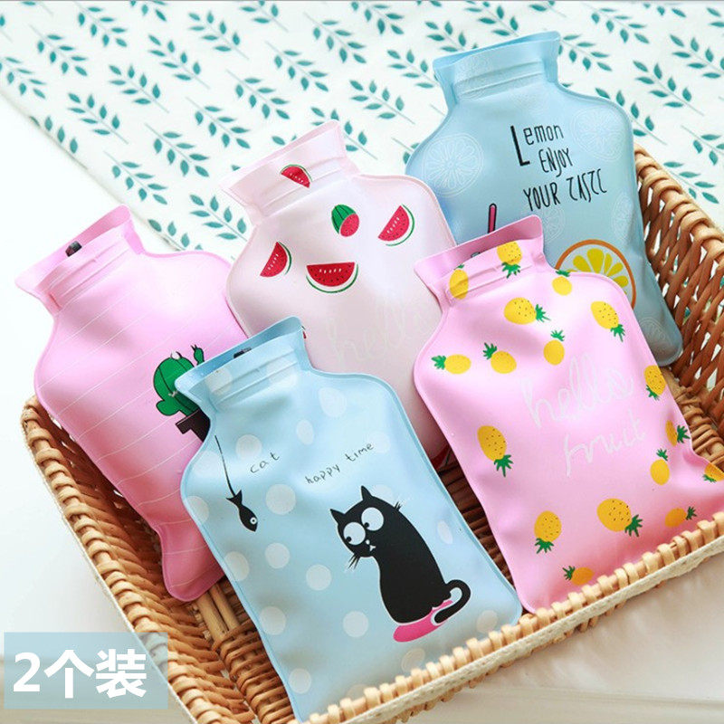 Cute small number water injection explosion protection hot water bag children female students warm hand Bao carry menstrual heat to warm belly