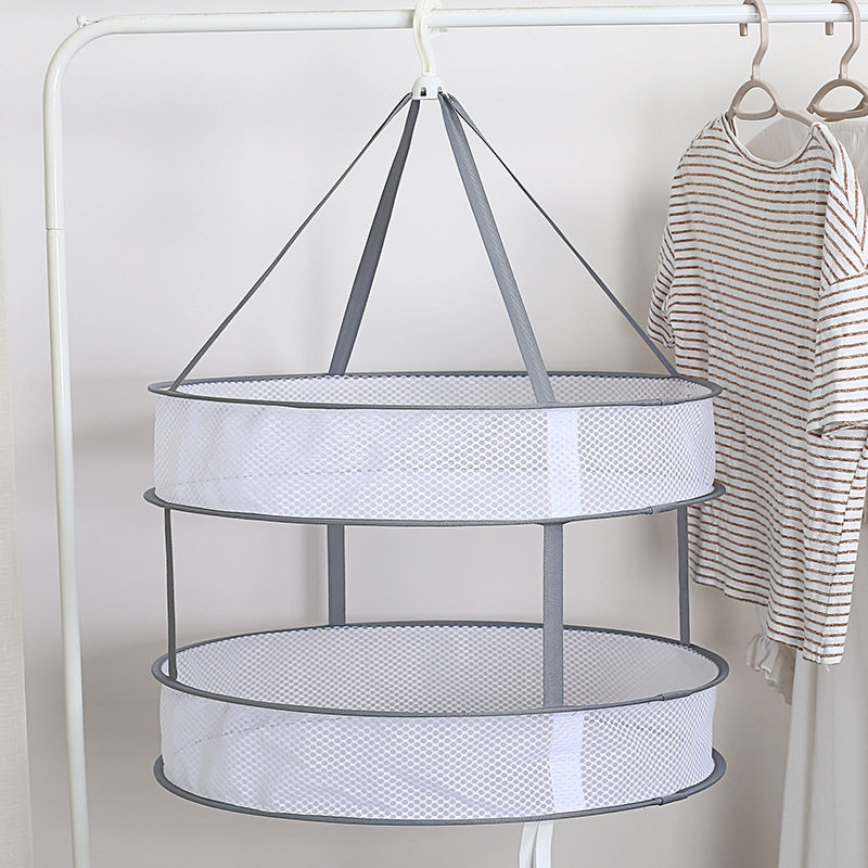Clothes basket drying net clothes rack artifact clothes tiled net pocket drying socks anti-deformation underwear special drying