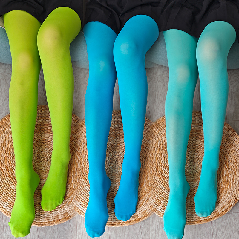 80D High-Elastic Candy-Colored Pantyhose for Women, Spring and Autumn Cosplay Dance Leggings, Colorful and Unique Medium-Thick Stockings