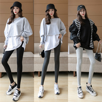 High waist beating bottom pants woman can outwear autumn and winter elastic tight fit 90% pants for overweight and warm autumn trousers gush thicken