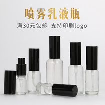 Transparent glass 20ml essential oil bottle extremely fine spray bottle cosmetic small sample split bottle press emulsion perfume empty bottle