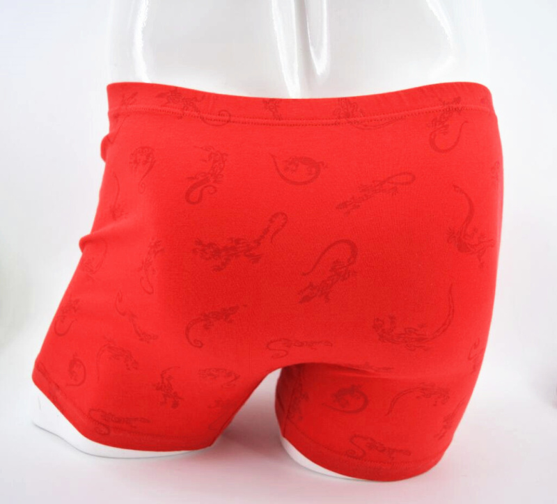 Fu Nilai Đỏ Đồ lót nam Stretch Cotton Cotton Cộng với Chất béo Lớn Kích thước Lycra Cotton Năm Boxer Tóm tắt 1114 quần chip