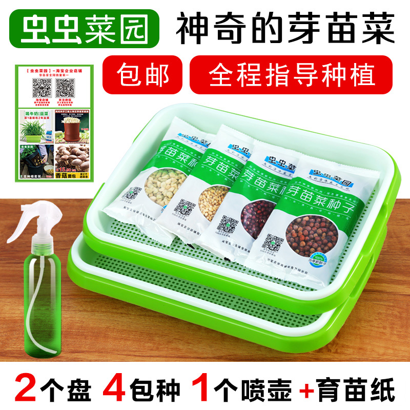 Sprout seedling Pea seedling Bean sprout planting plate Bean sprout sprout pot holder Wheat seed soilless cultivation vegetables