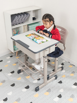  Primary school students school desks and chairs training tutoring class lifting table Childrens learning tables and chairs set high-end book desk