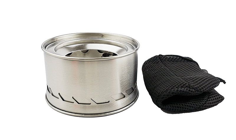 Nâng cấp bếp củi inox bếp cắm trại ngoài trời bếp gas di động gấp bếp dã ngoại - Bếp lò / bộ đồ ăn / đồ nướng dã ngoại bếp cồn du lịch