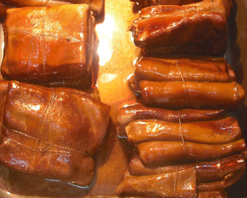 Wangjia roasted chicken sauce spiced chicken soup dried tofu one roll about one catty vacuum packaging Jixi specialty