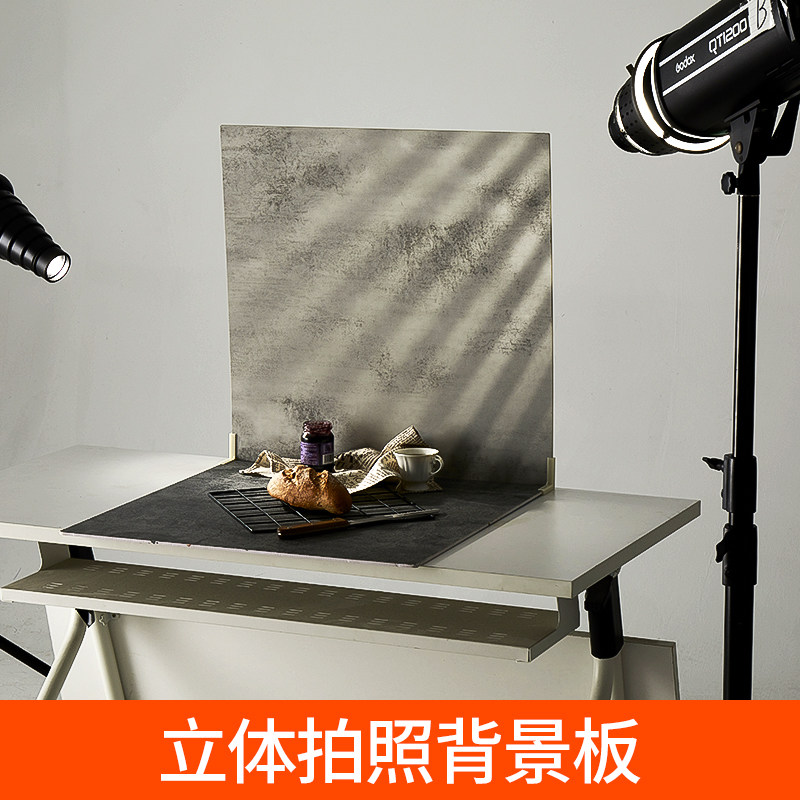 Wood grain marble cement photo background plate PVC board made of old gourmet baking cake Fooguins wind shooting props Photographic background wall textured solid ornament Scene swatters