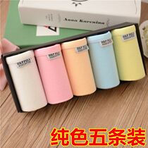 Cotton womens cotton underwear medium waist large size briefs head low waist solid color girl underwear fabric gift box