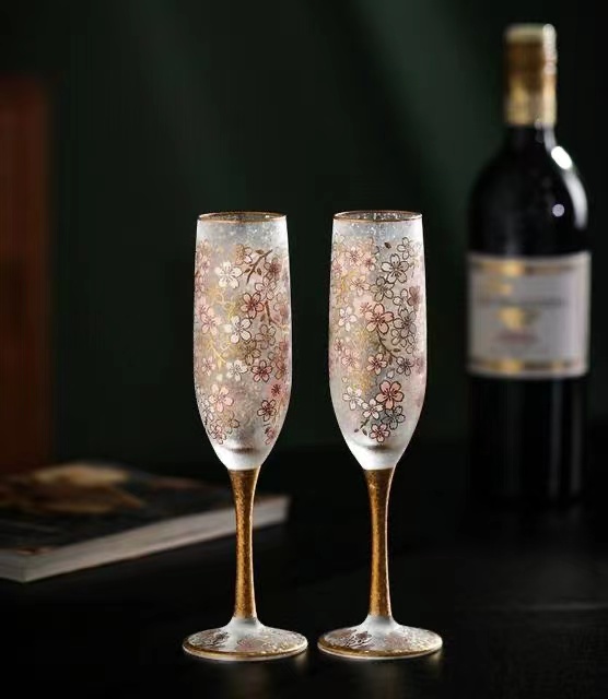 Japanese Otsuka Nitro Limited Cherry Champagne Gold Champagne Cup Sake Wine to Cup Married Birthday Joe