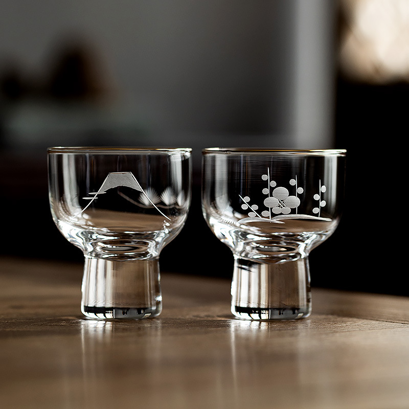 Japan imports Toyo Sasaki Fuji Mountain Plum Phnom Penh Glass to the cup New Wedding Jo