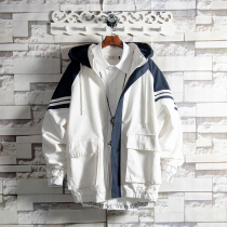 Sugar rose 21 Korean version INS color hooded jacket mens casual 2021 popular spring and autumn student jacket tide