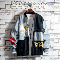 Sugar rose 21 ins Japanese color baseball collar jacket trend handsome spring and autumn frock coat men