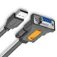 녹색 연결 USB에 9 핀 직렬 포트 케이블 RS232 여성 대 USB 데이터 케이블 USB에서 RS232 SERIAL 포트 여성 헤드 어댑터 케이블 컴퓨터 USB에서 232 연결 케이블 COM 포트 COM 포트 DB9 구멍 변환기 어댑터