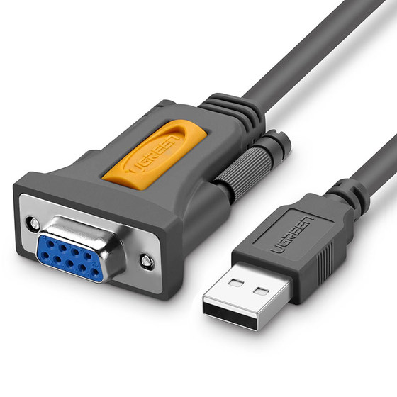 녹색 연결 USB에 9 핀 직렬 포트 케이블 RS232 여성 대 USB 데이터 케이블 USB에서 RS232 SERIAL 포트 여성 헤드 어댑터 케이블 컴퓨터 USB에서 232 연결 케이블 COM 포트 COM 포트 DB9 구멍 변환기 어댑터