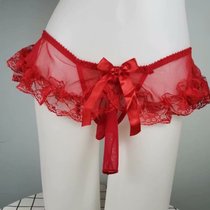 Sexy transparent lace low waist underpants private bookings U type JJ sets lovers Spice Seductive Mesh Yarn T Pants Triangle Pants