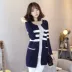 Phiên bản Hàn Quốc 2016 của phụ nữ mới áo len dày mùa xuân và áo khoác mùa thu trong chiếc áo len dài chống lại màu sắc bên ngoài - Áo len cổ chữ V