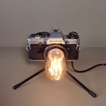 Mechanical camera Olympus OM10 film machine real machine modified lens light night light decorative light