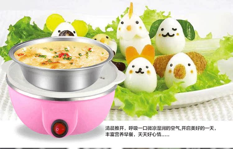 nồi nấu mì mini Máy đánh trứng hai lớp đa chức năng hấp trứng hầm nhân tạo sáng tạo thiết bị nhỏ mini công suất lớn máy hấp trứng cung cấp đặc biệt - Nồi trứng nồi hấp inox
