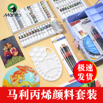 Marley acrylic paint set beginner textile hand painted children stone painting shoes waterproof diy painted clothing